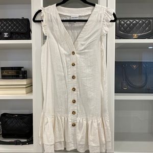 White linen dress